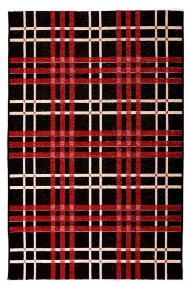 MORETTİ SİDE ÇİFT TARAFLI HALI 11019-K SİYAH-KREM