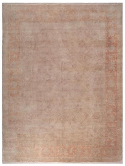 VINTAGE UŞAK PAŞA BEJ EL DOKUMA HALI 295x382