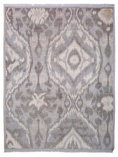 ANTIQ OUSHAK IKAT RUG GRAY 5.6*7.5