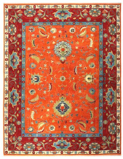 ANTIQ OUSHAK RUG US-12 RED 11.3*9.0
