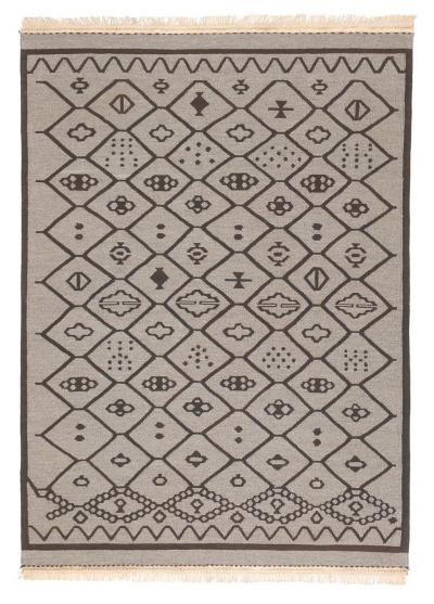 OUSHAK SEMI FINE KILIM MODERN BROWN 4.1*5.8
