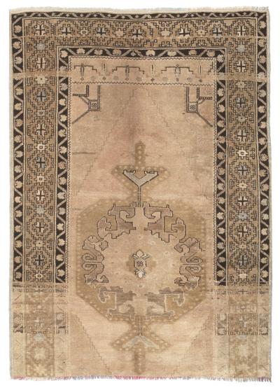 VINTAGE ANATOLIAN RUG CLASSICAL BEIGE 4.0*5.9