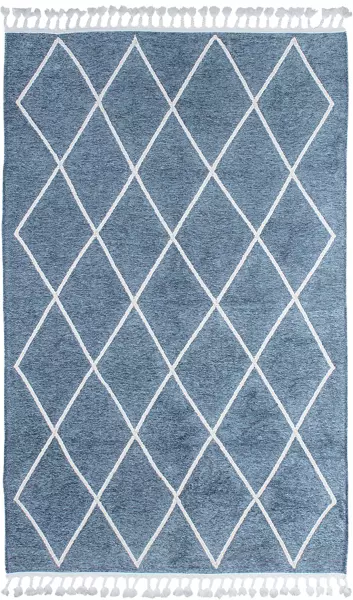 Moretti Trio Nakışlı 11704-J Mavi Modern Halı