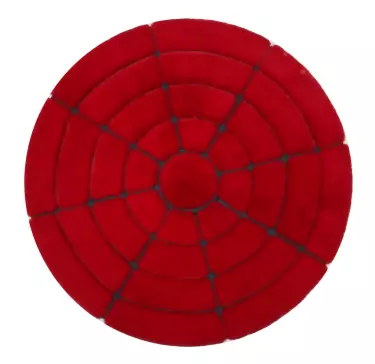 RABBİT KÜRK 012 KIRMIZI-SİYAH YUVARLAK