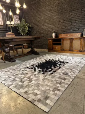 PATCHWORK KD 02-SİYAH 5'LİK DANA DERİ 160*230=368